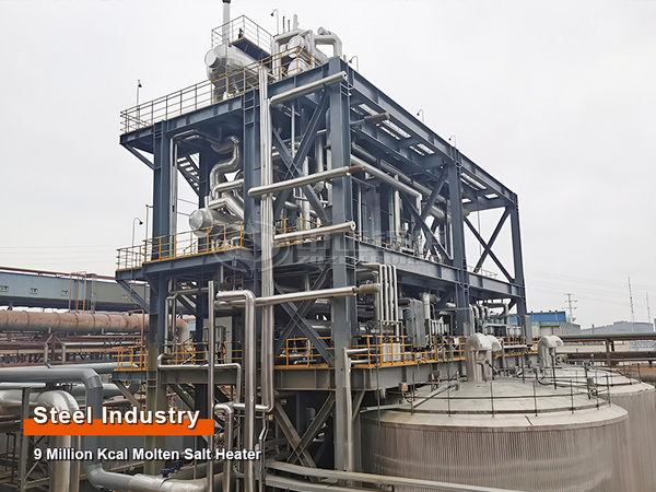 9 Million Kcal Molten Salt Heater for Steel Industry